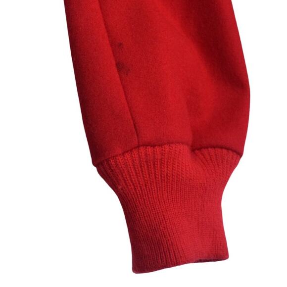 Pendleton Vintage Wool Zip Front Bomber Jacket in Red Oversized - Picture 8 of 10